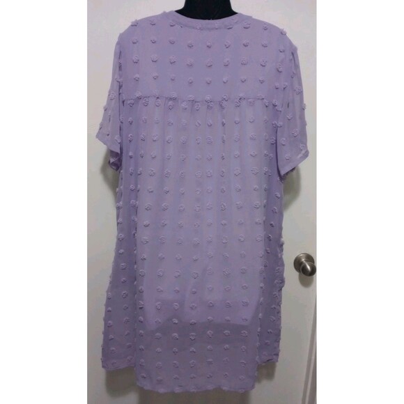 MIHOLL Womens V Neck Short Sleeve Ruffle Loose Summer Flowy Mini Dress XXL - Picture 10 of 13